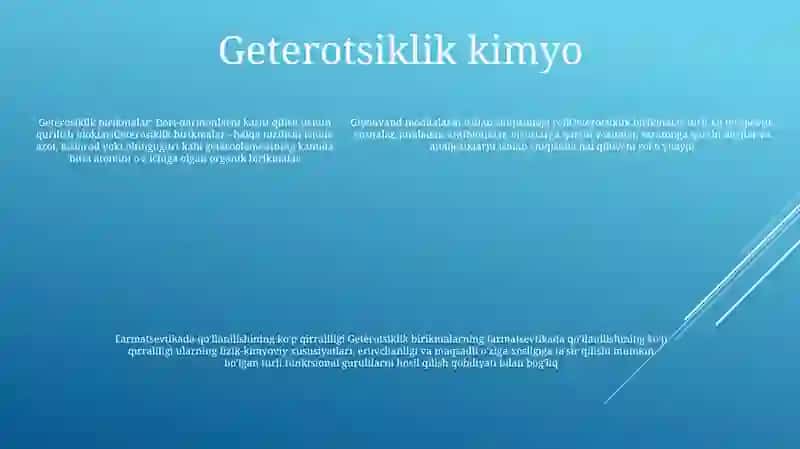 Geterohalqali Birikmalar Asosida Ishlab Chiqariladigan Vositalari 4