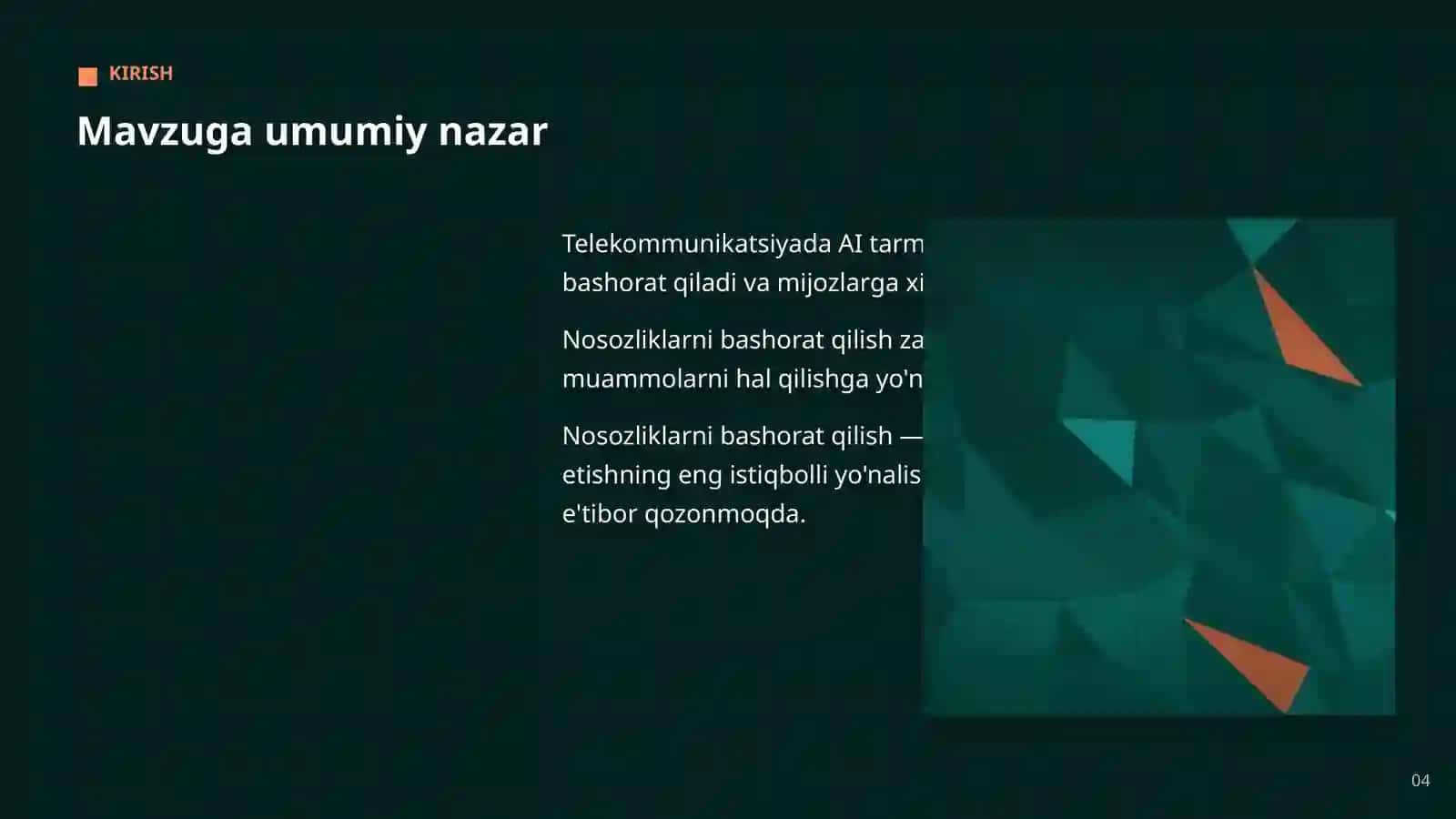 TELEKOMMUNIKATSIYADA AI 4