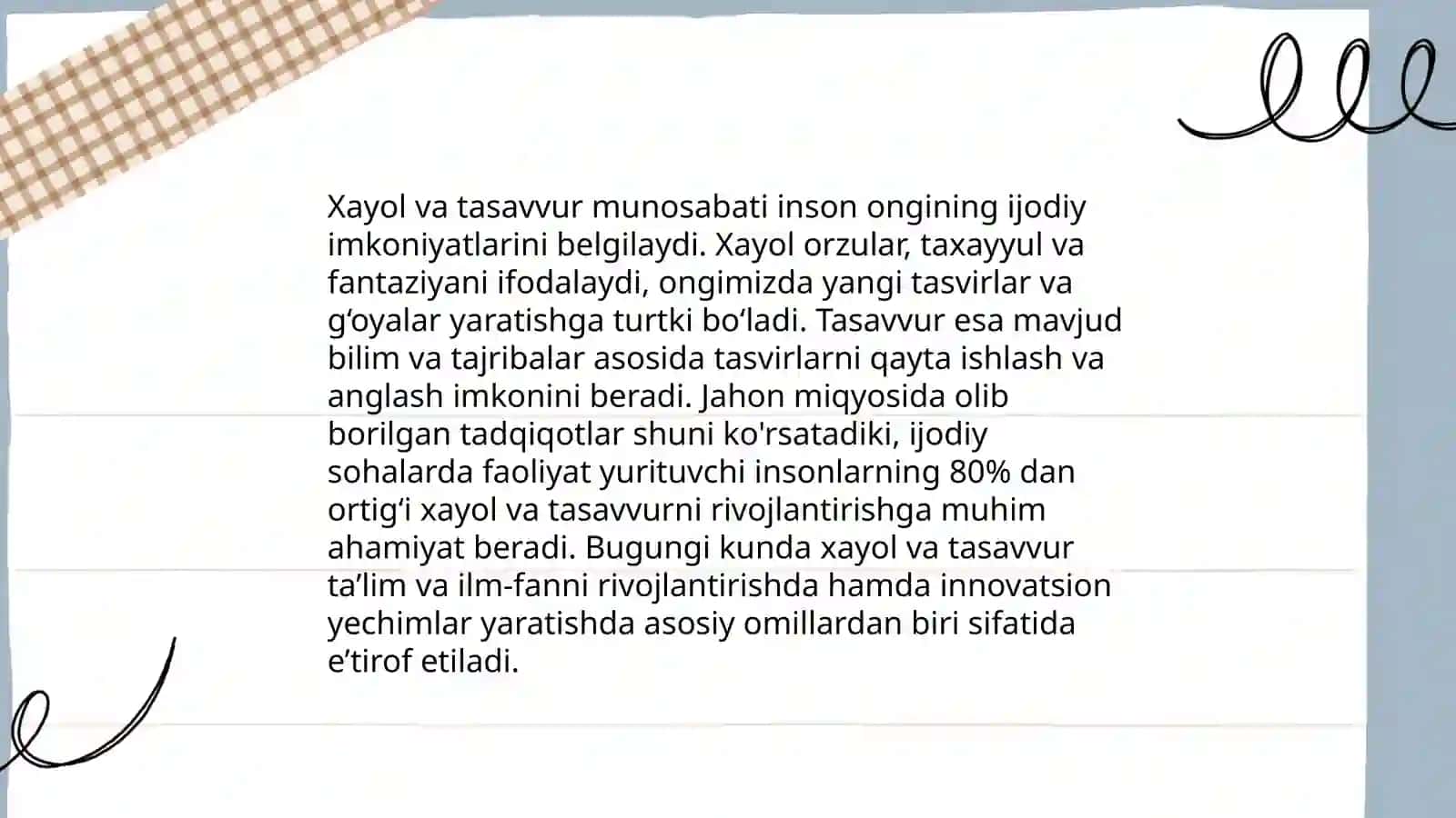 Xayol tushunchasi haqida 4