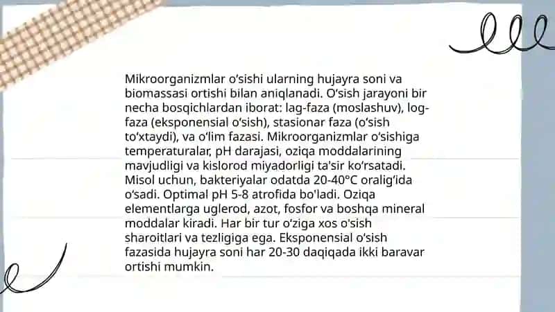 Mikroorganizmlar fiziologiyasi 4