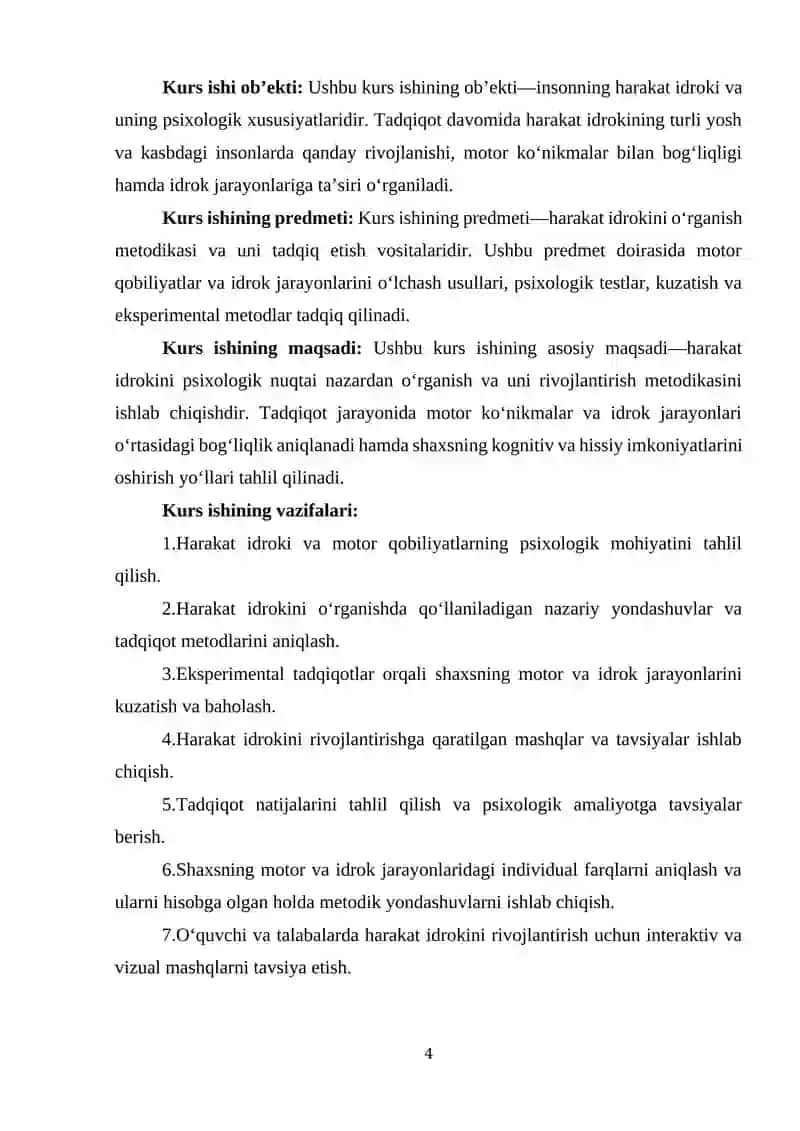 Harakat idrokini o’rganish metodikasi 4