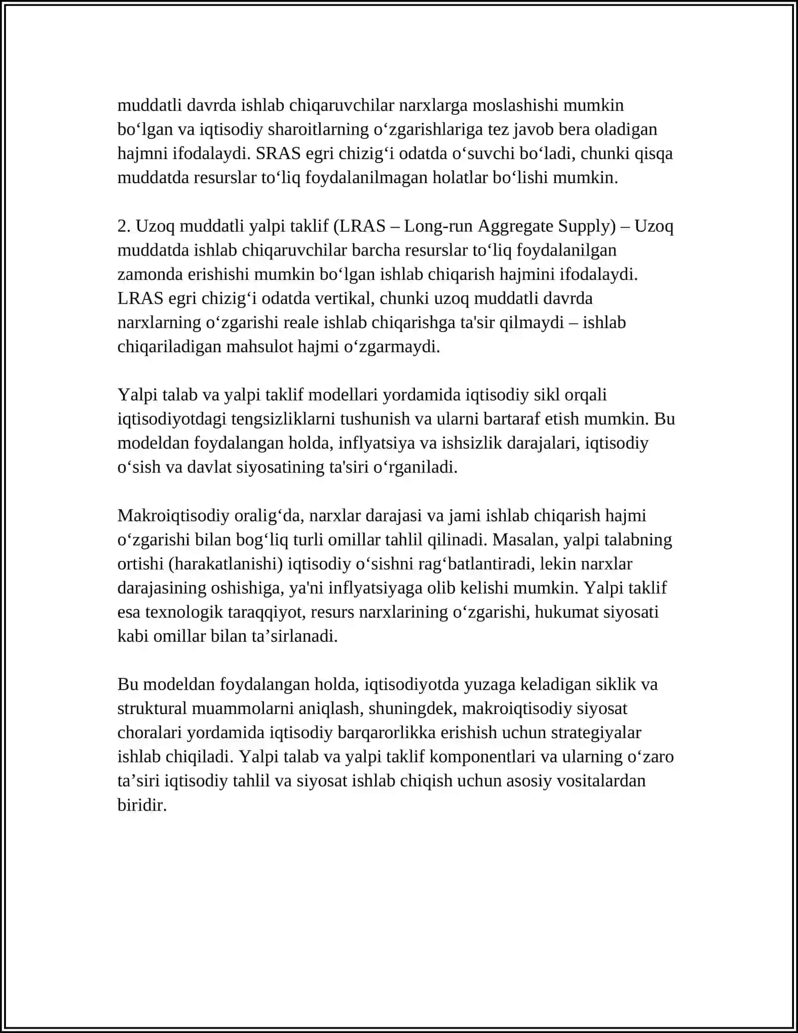 YALPI TALAB -YALPI TAKLIF MODELI 4