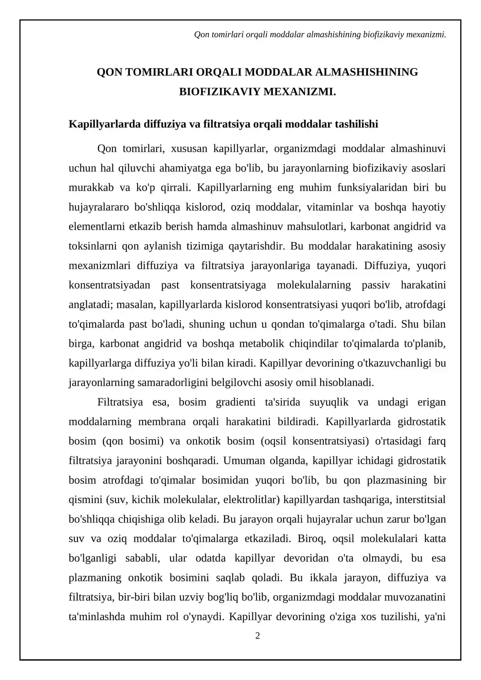 Biofizika fanidan mustaqil ish 4