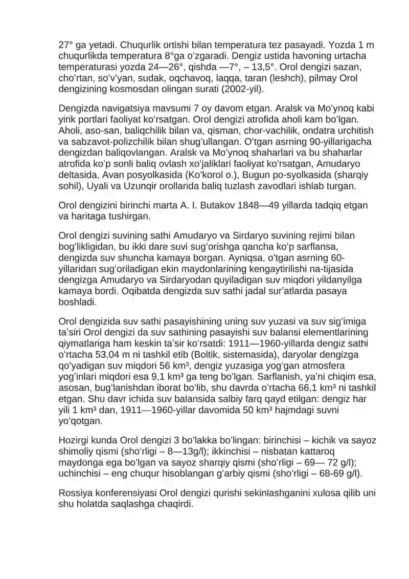 Orol va Orolbo’yi ekologiyasi 4