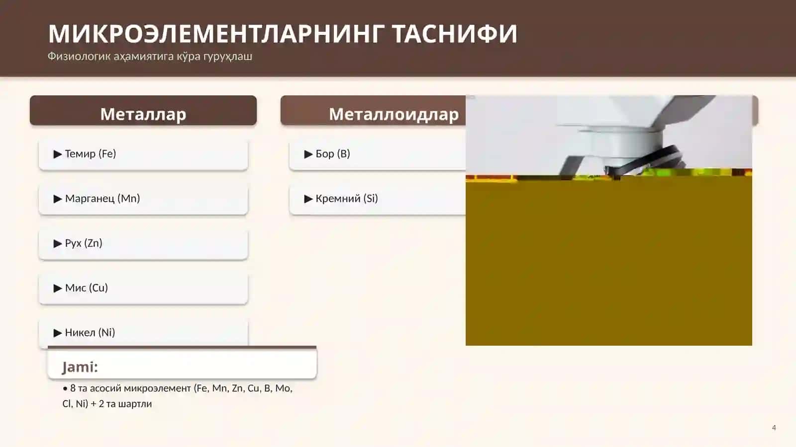 МИКРОЭЛЕМЕНТЛАР ВА УЛАРНИНГ ФИЗИОЛОГИК АҲАМИЯТИ 4