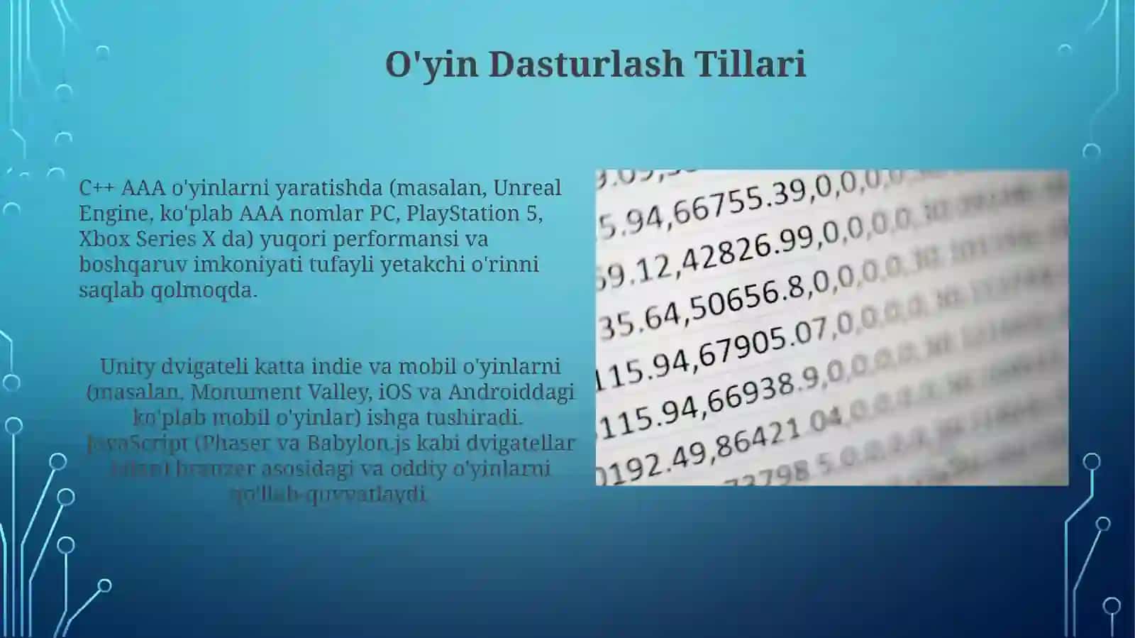 Dasturlashtillariningbugungikundagioʻrni 4