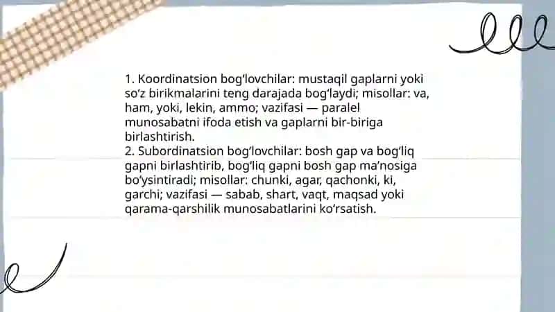 Boğlovchi soz turkumi 4