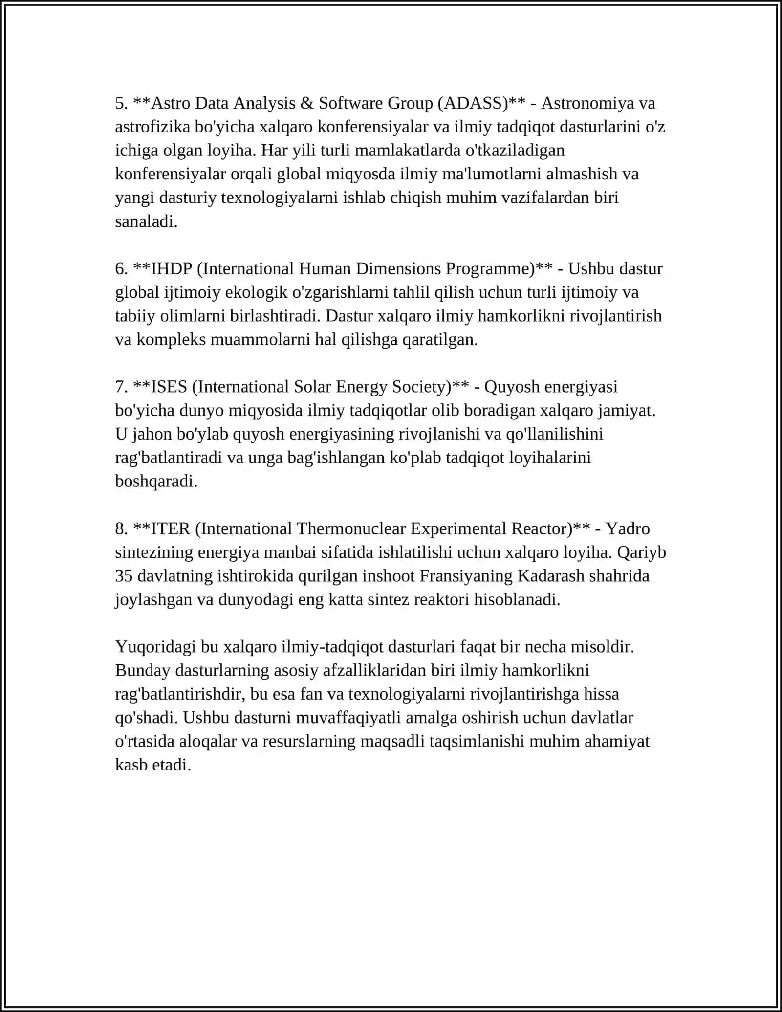 Xalqaro ilmiy-tadqiqot dasturlari 4