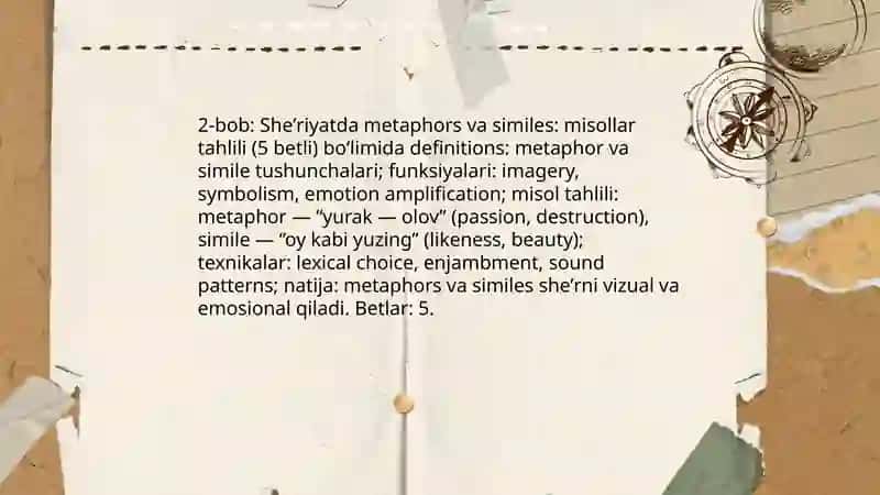 Metaphors and similes 4