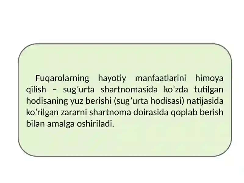 Hayotni sug’urtalash nazariyasi. 4