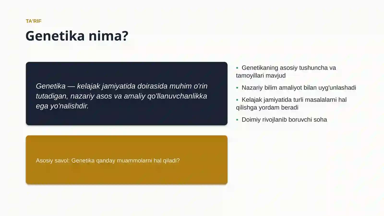 Genetika Asoslari va Tushunchasi 4