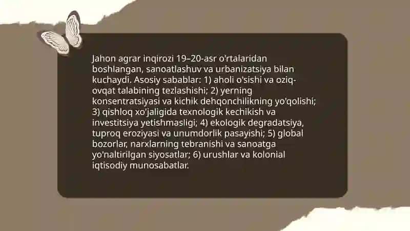 Jahon agrar inqirozi va ikkinchi ilmiy texnik inqilobi 4