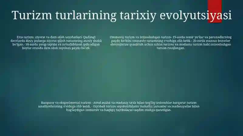Turizm Turlarini Ishlab Chiqish Jarayoni 4