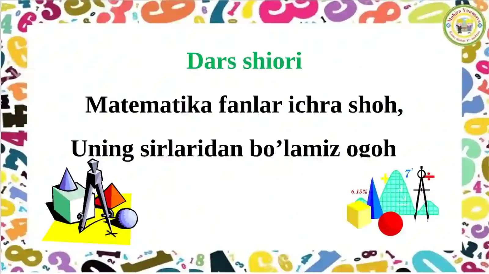 Mavzubo‘yichayakuniydars 4