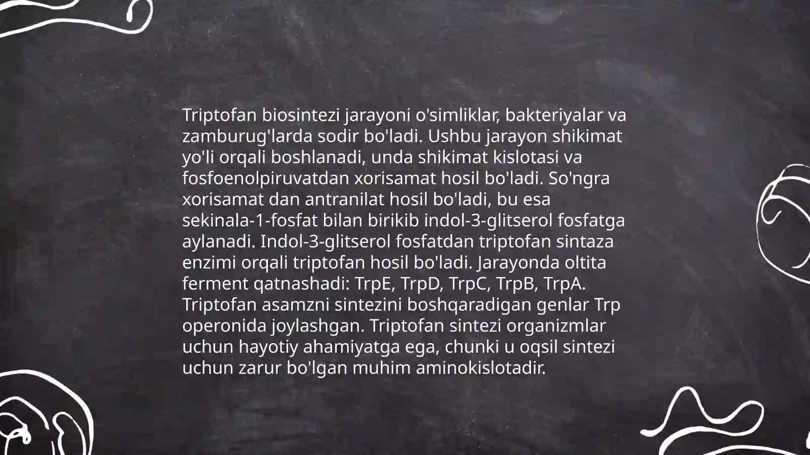 Mikrob triptofani ishlab chiqarish texnologiyasi 4