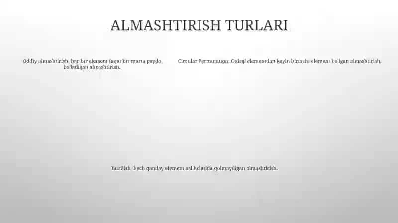 Erkin Kanonik Almashtirishlar 4