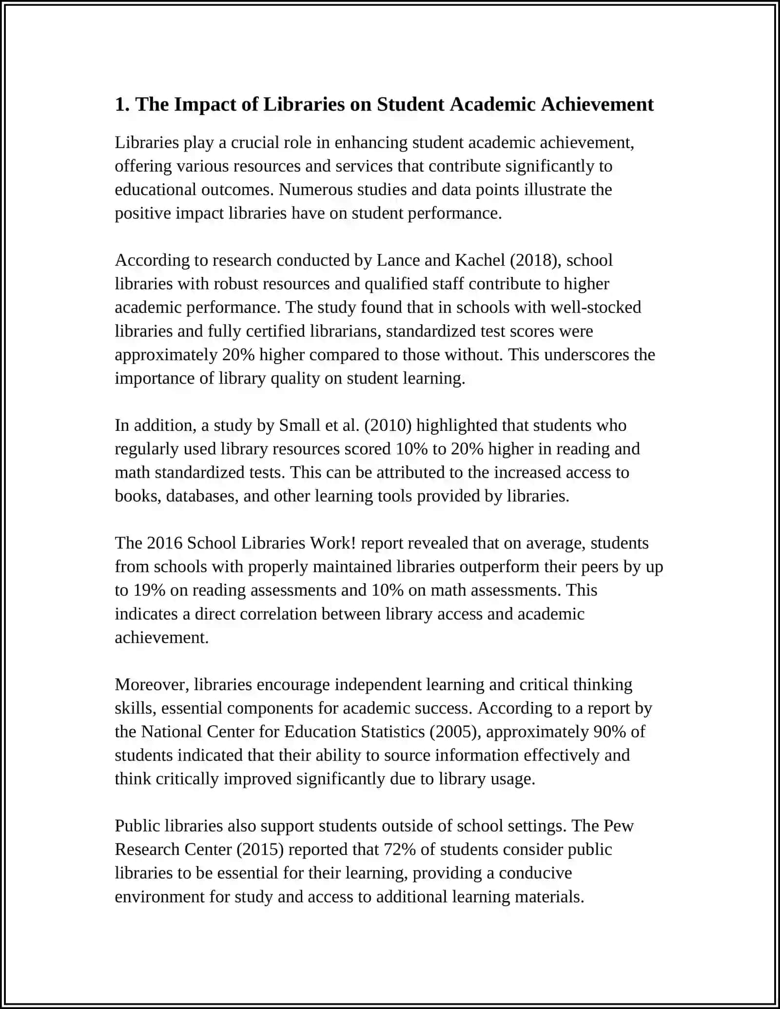 The Role of Libraries in Supporting Student Learning 4