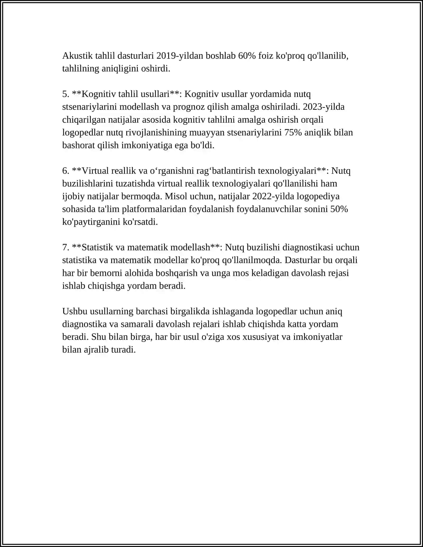 LOGOPEDIK TEKSHIRUVDA TURLICHA YONDASHUV TEXNOLOGIYASINI YORITISH 4