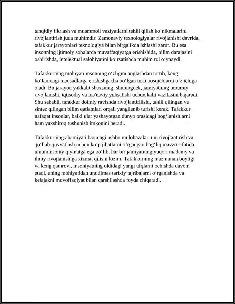 TAFAKKUR MAVZUSI 4