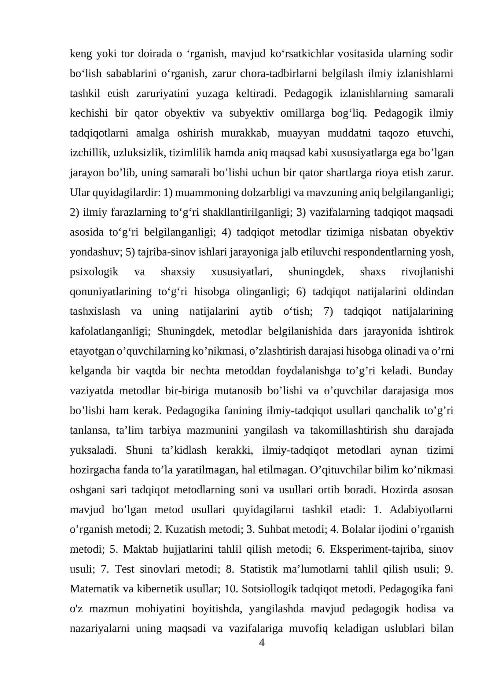 PEDAGOGIK FAOLIYATDA ILMIY TADQIQOT METODLARI 4
