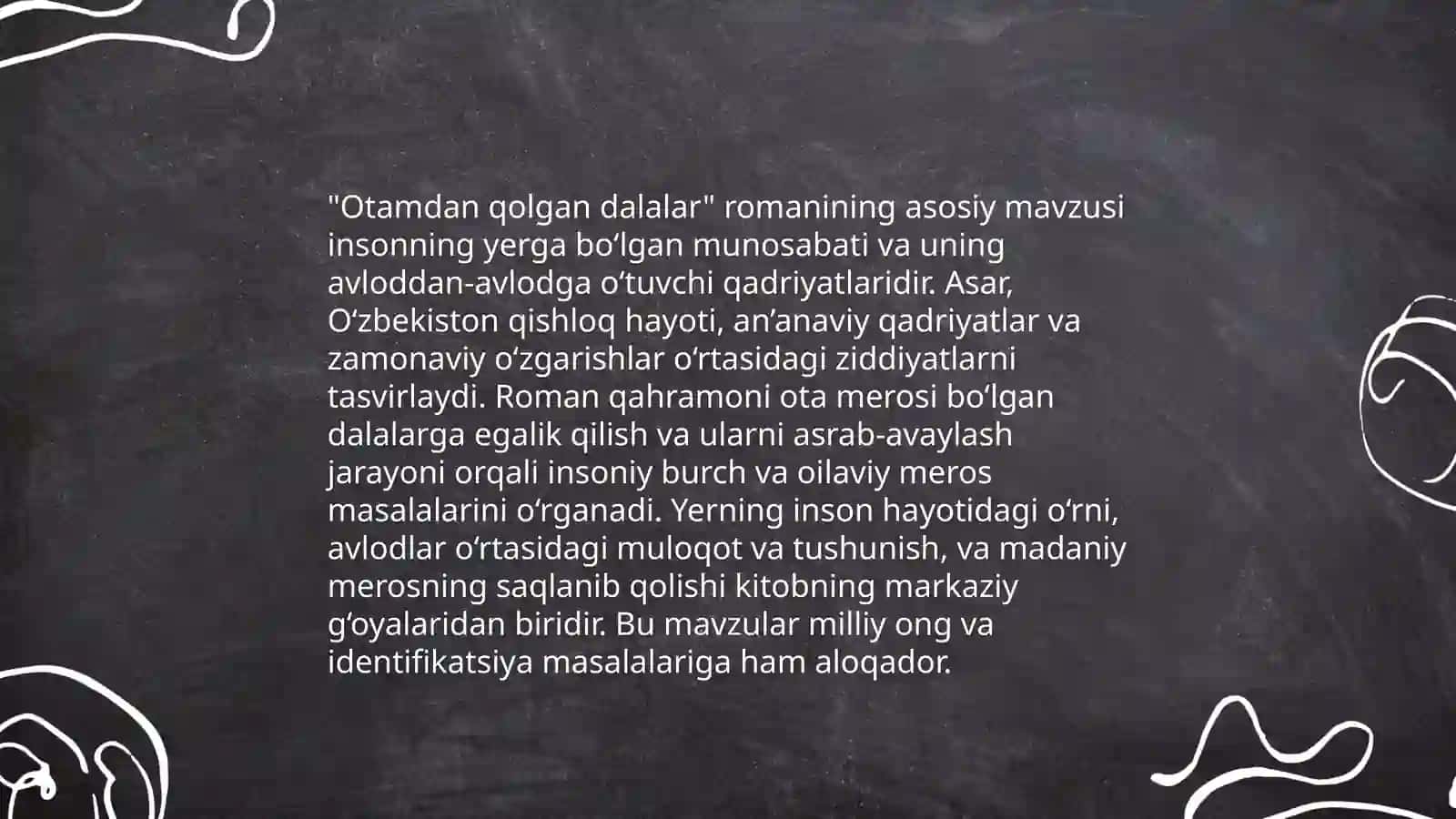 Otamdan qolgan dalalar 4