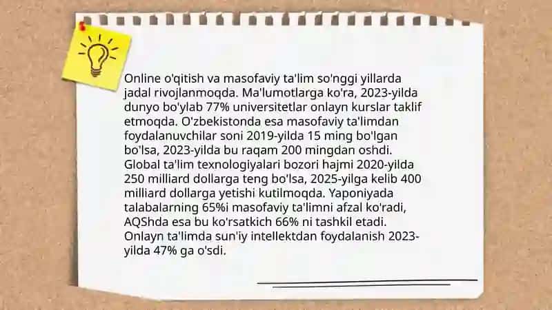Ta'lim sohasidagi kasblar rivojlanishining prognozlari 4