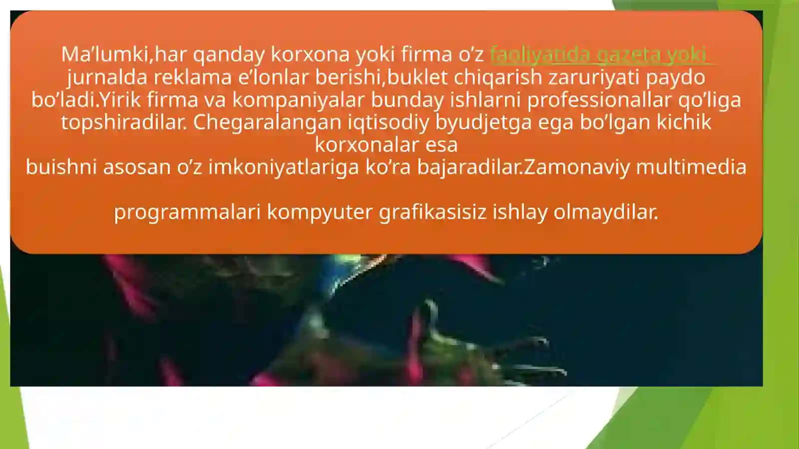Loyixalash jarayonida amaliy dasturlarning grafik imkoniyatlari 4