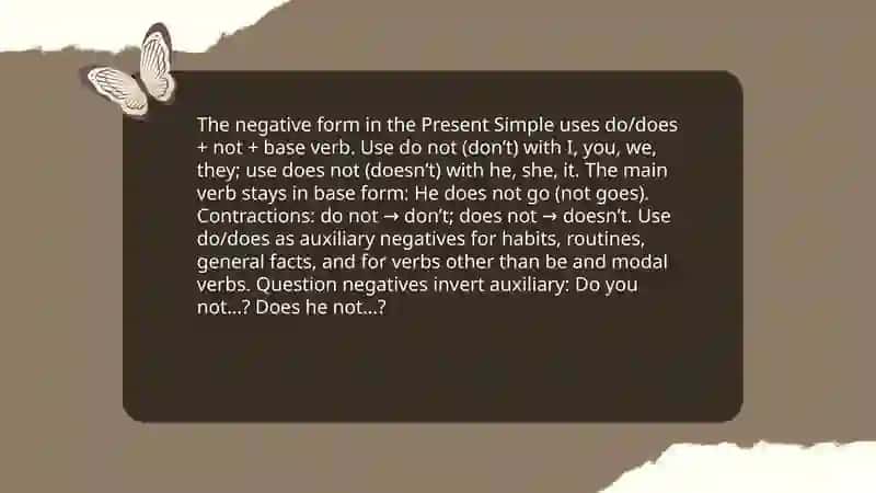 Present simple 4