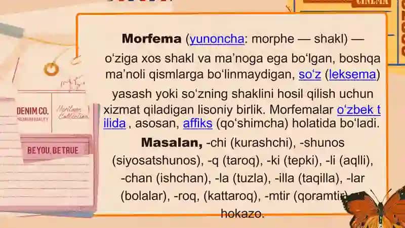 Morfemika va morfema 4