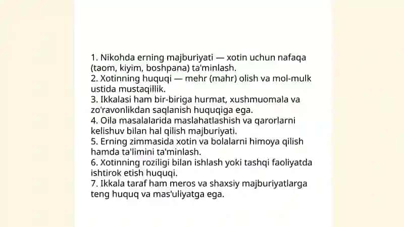 Islomda inson huquqlari: Ayol va erkak 4