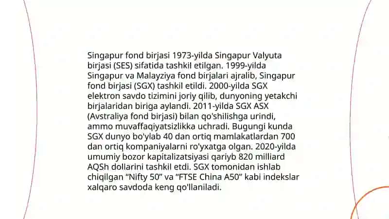 Singapore birja tarixi 4