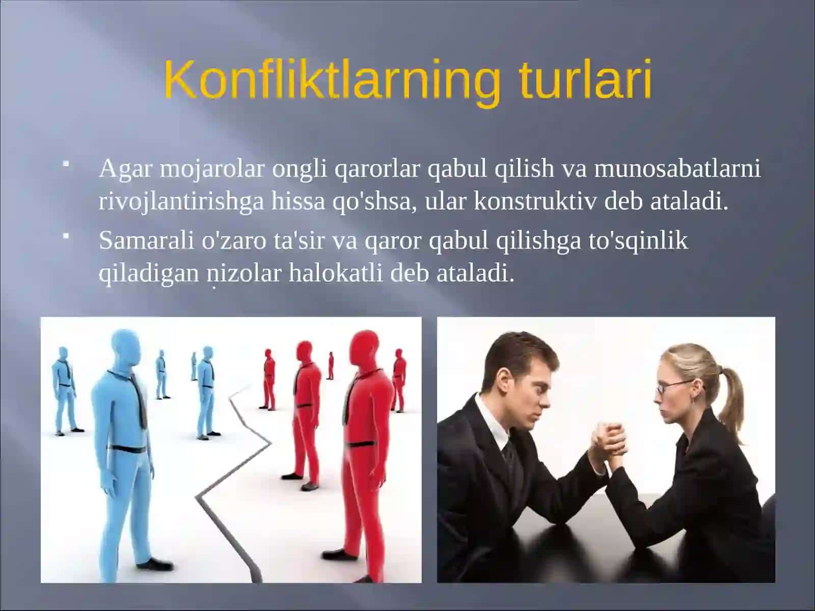 Konflikt holatining umumiy belgilar 4