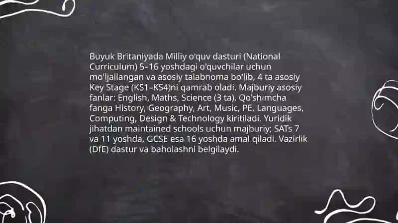 Buyuk Britaniya ta'lim tizimi 4