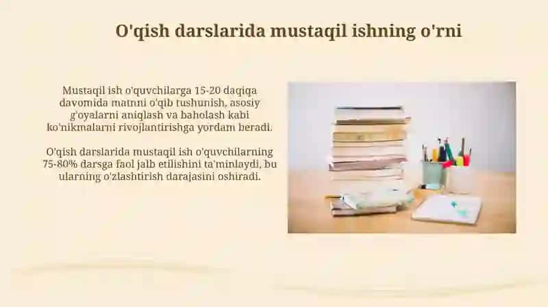 Mustaqil ishning ahamiyati 4