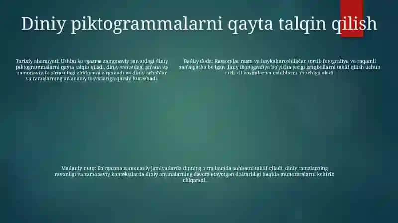 Diniy Ramzlarning Zamonaviy Talqinlari 4