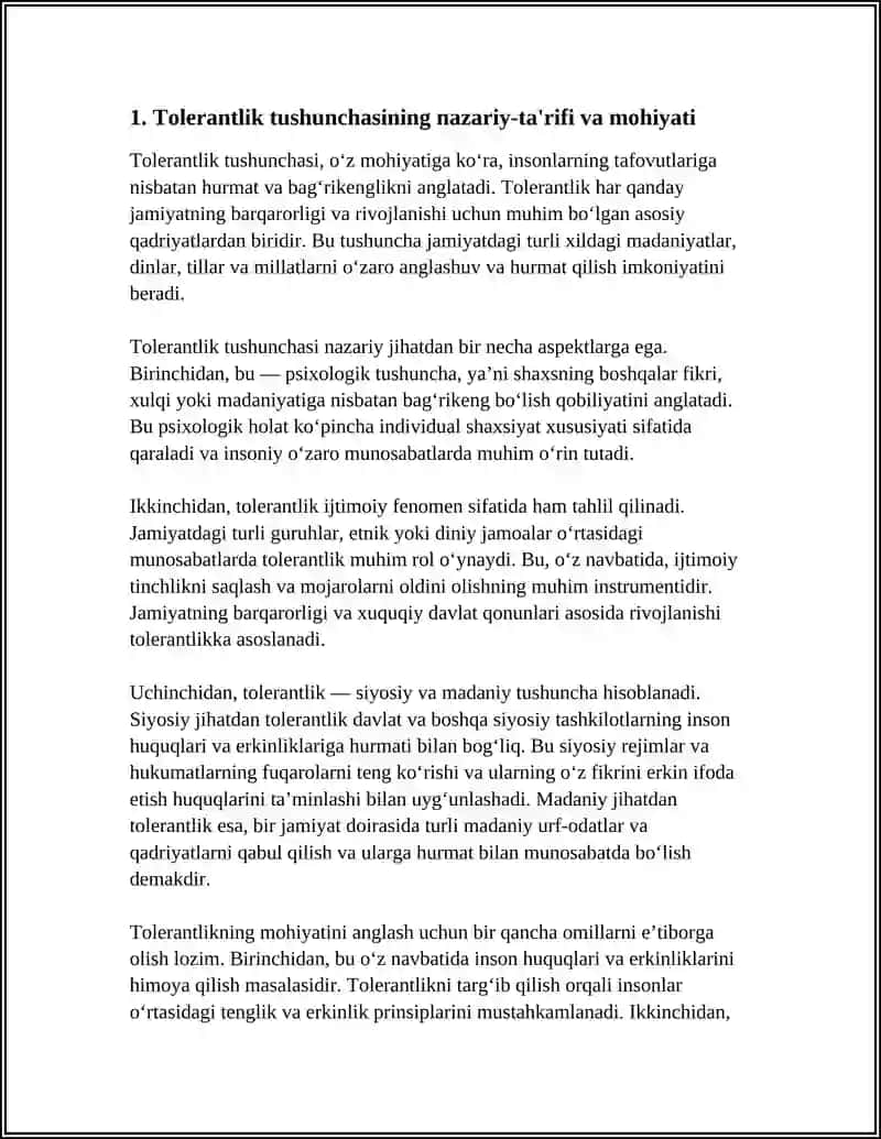 Tolerantlik Tushunchasi 4