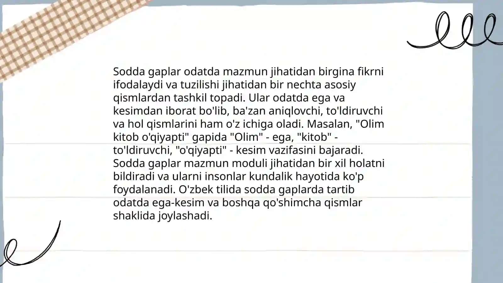 O‘zbek tilshunosligida sodda gaplarning ilmiy tuzilishi 4