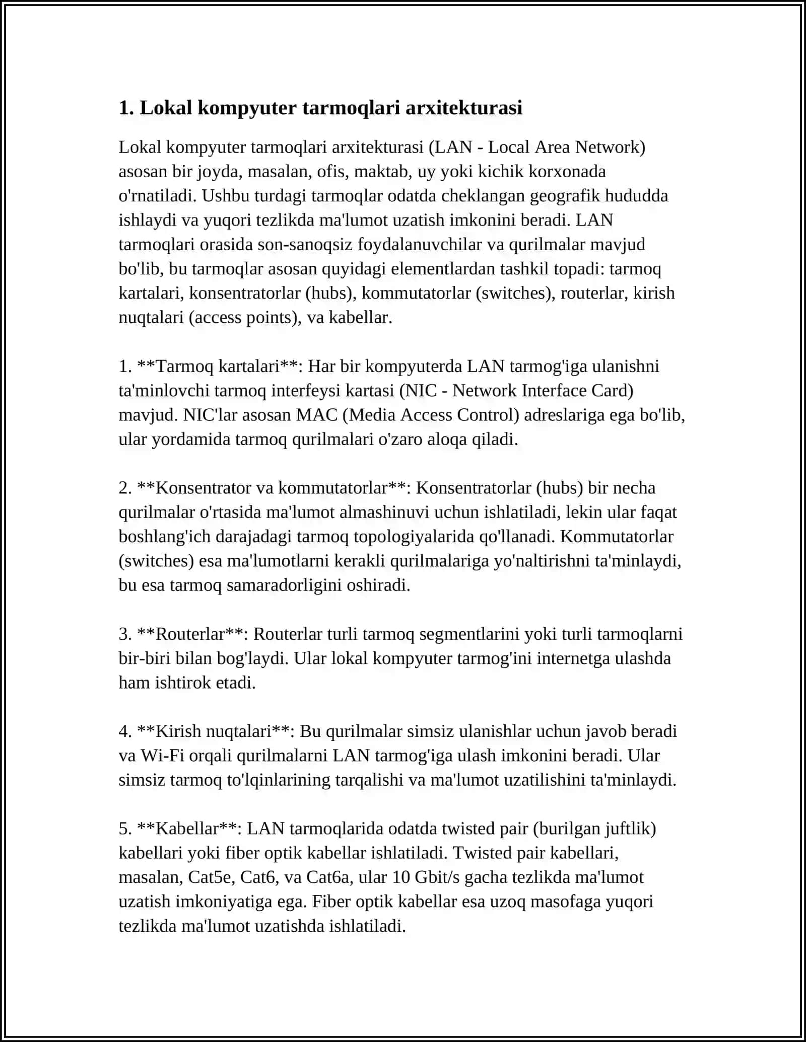 LOKAL KAMPYUTR TARMOQLARI.NET WARE 4