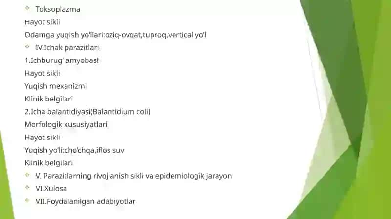 Xivchinlilar odam parazitlari 4