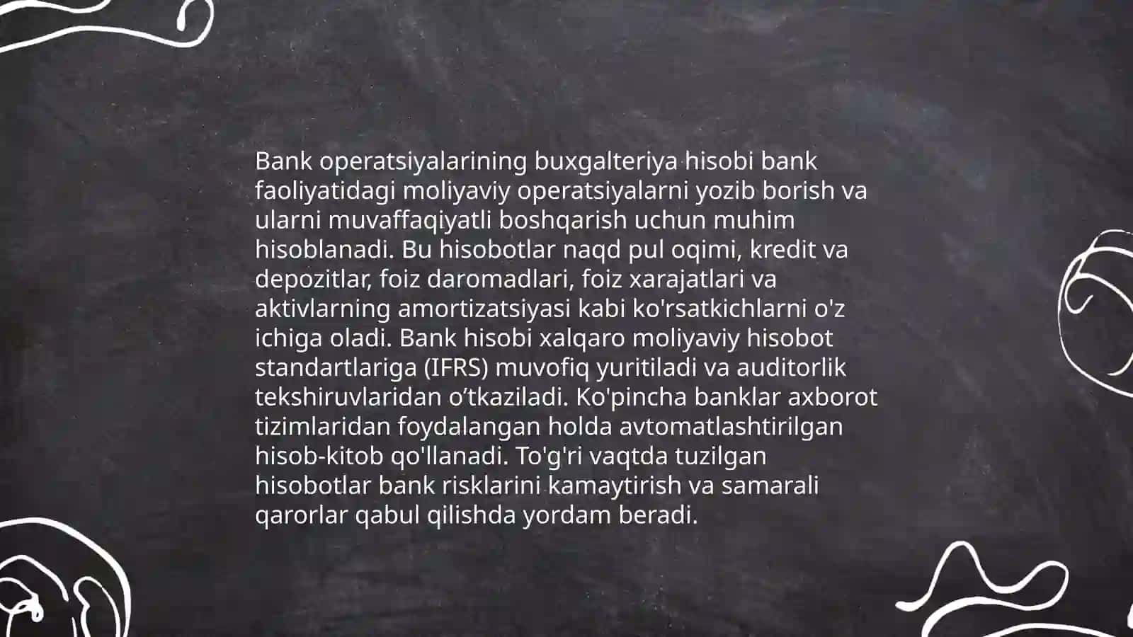 Banklarda buxgalteriya hisobini yuritish 4