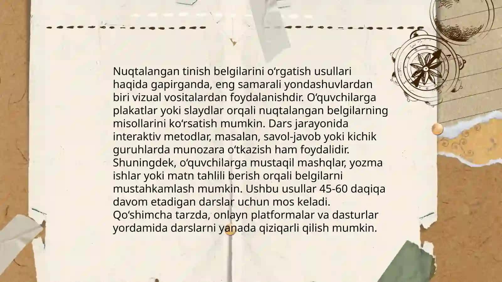 Punktuatsiya o‘qitish metodikasi 4