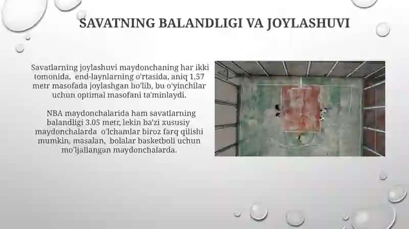 Basketbol oʻyin maydonining oʻlchamlari 4