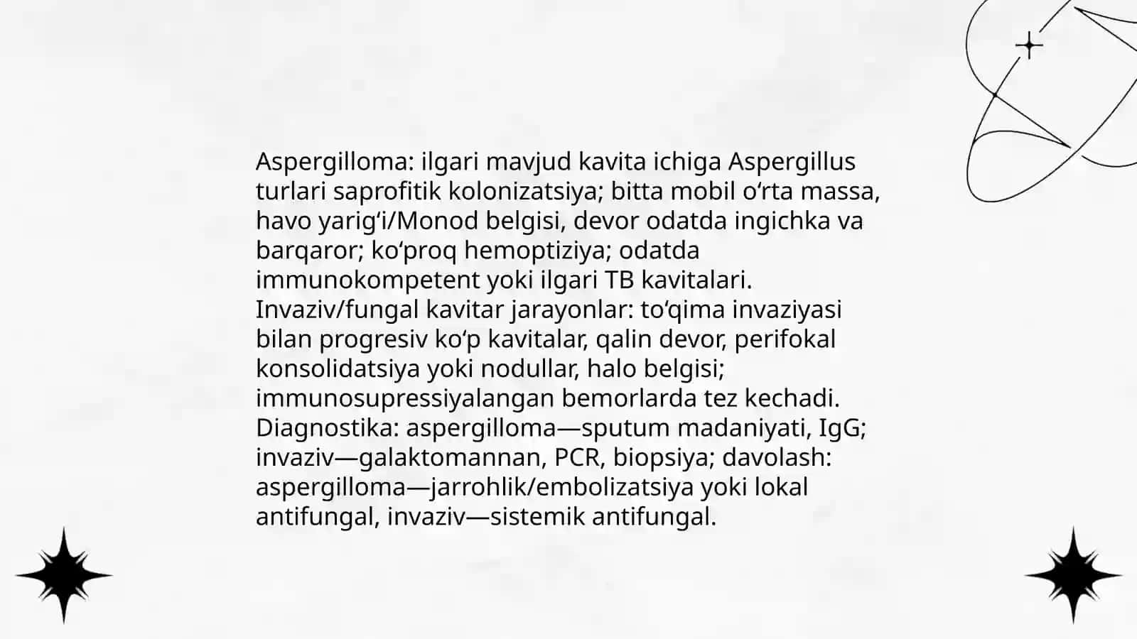 Oʻpka ichidagi boʻshliqlarni qiyosiy tashxislash 4