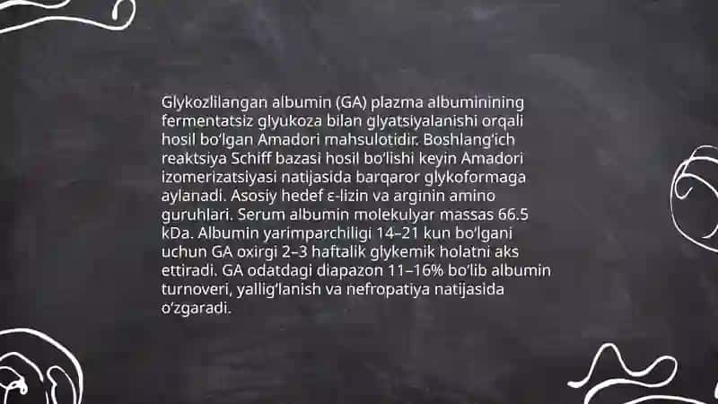 Glykozlilangan gemoglobin va albumin 4