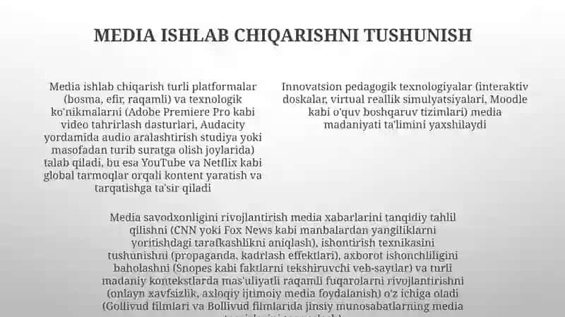 Media savodxonligini rivojlantirish yoʻllari 4