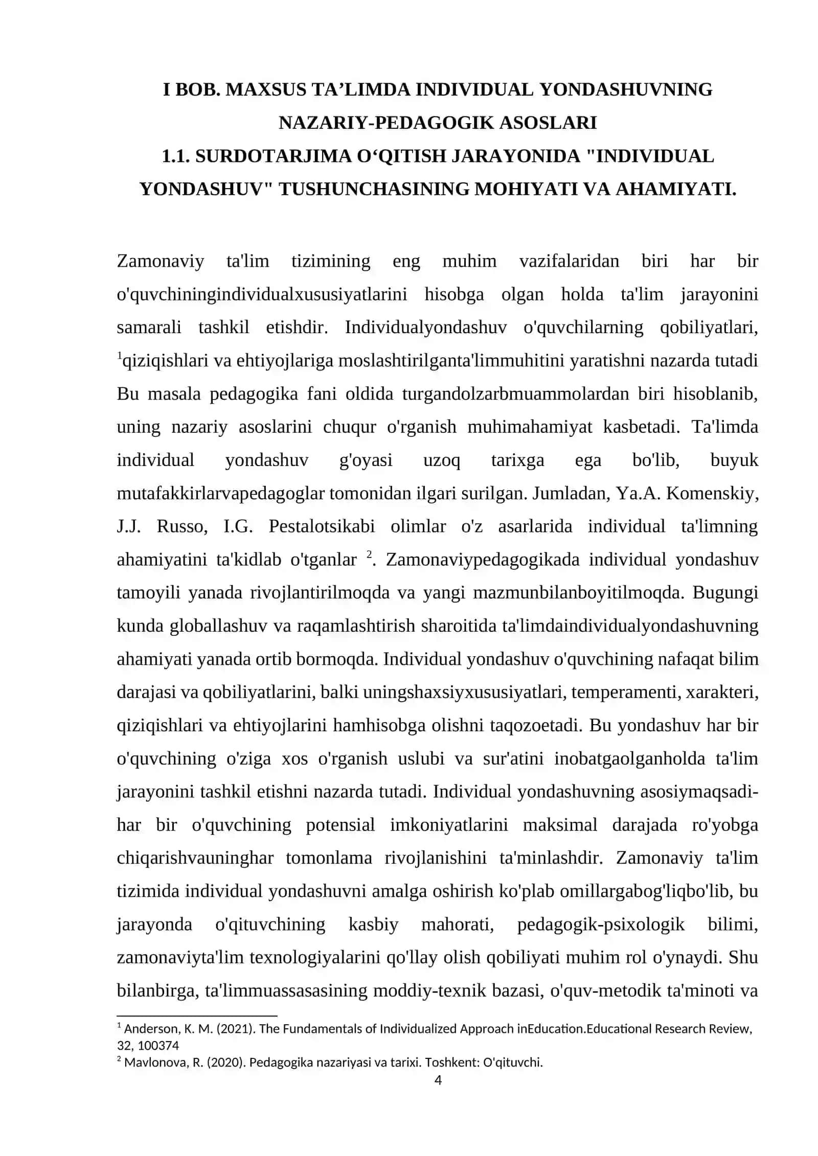 Maxsus ta’limda individual yondashuvning nazariy-pedagogik asoslari 4