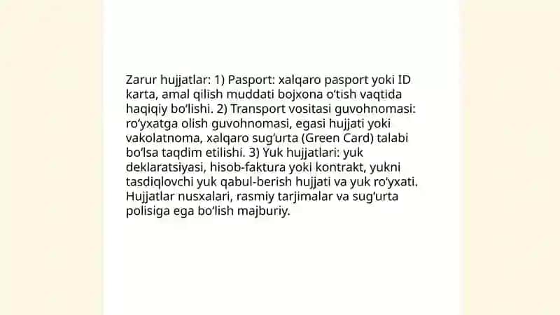 Xorijiy avtomobillarni o'tkazish tartibi 4
