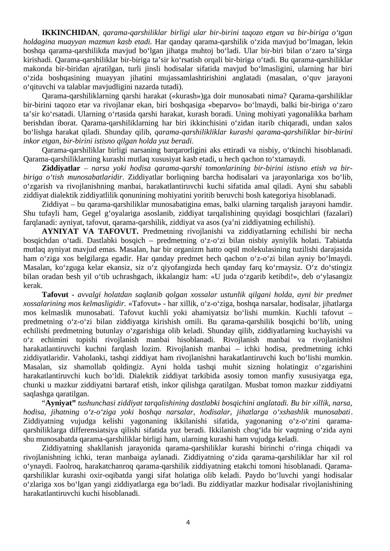 RIVOJLANISH FALSAFASI 4