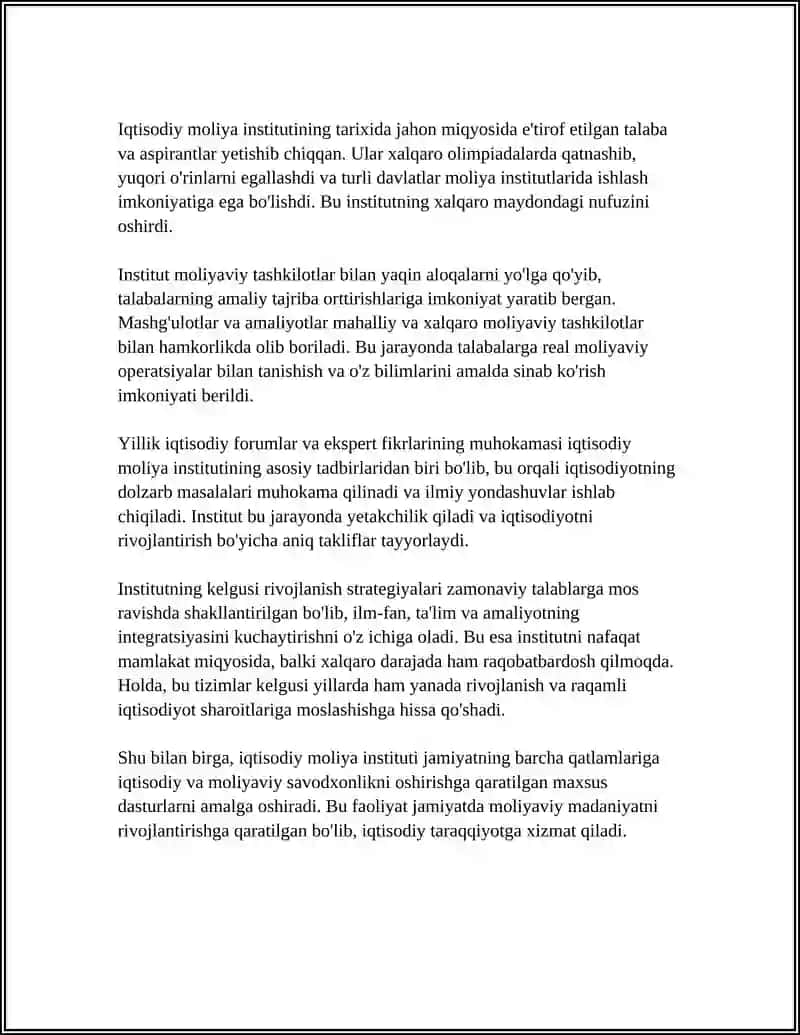 IQTISODIY MOLIYA INSTITUTI 4