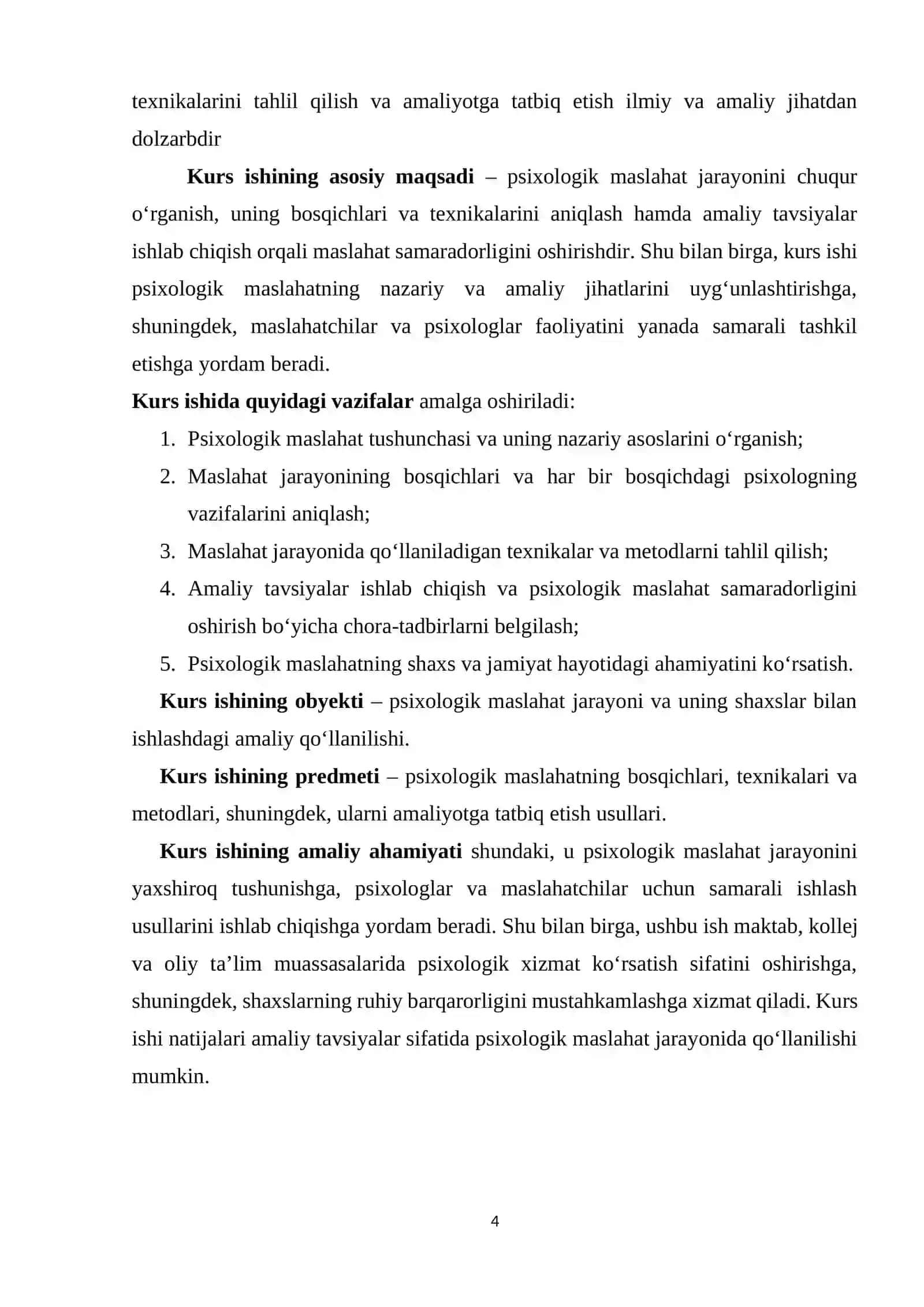 ,Pisixalagik maslahat bosqichlari va texnikalari 4